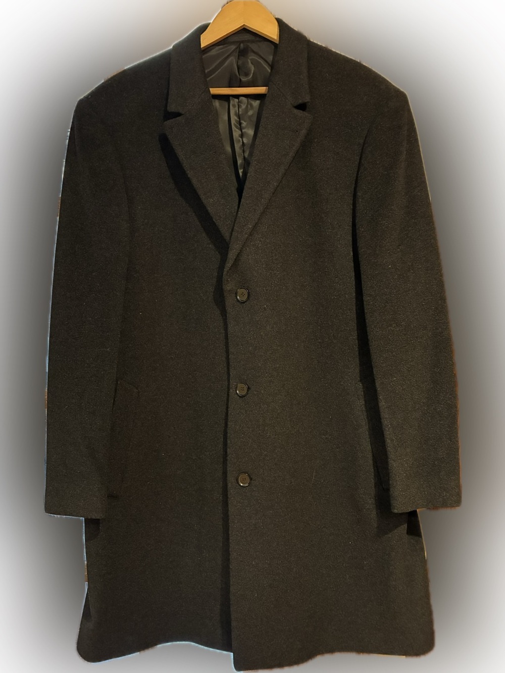 Calvin Klein Black Wool Pea Coat